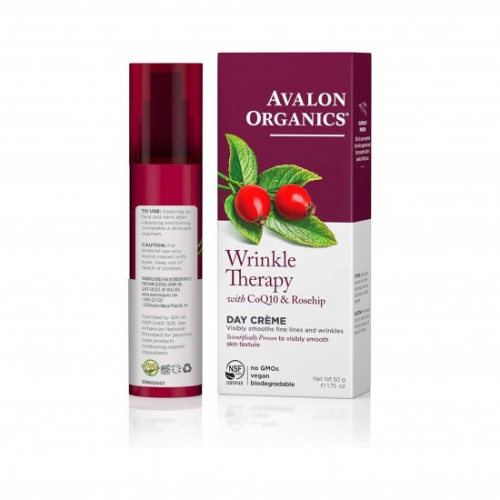 كريم نهاري لعلاج التجاعيد مع الإنزيم المساعد Q10 من افالون اورجانيك 50جم