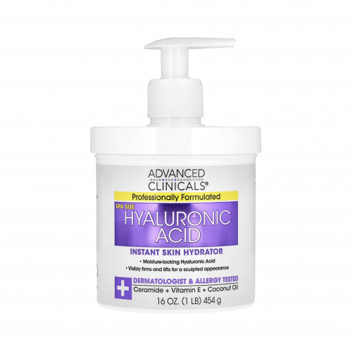 مرطب فوري للبشرة بحمض الهيالورنيك اسيد من ادفانس كلينيكلز 1رطل