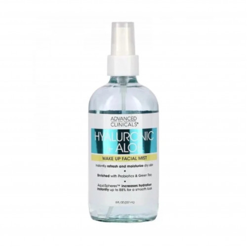 بخاخ رذاذ الوجه هيالورونيك + الصبار من ادفانس كلينيكلز 237 مل بخاخ رذاذ الوجه هيالورونيك + الصبار من ادفانس كلينيكلز 237 مل