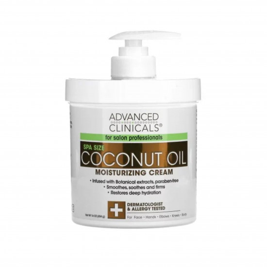 كريم مرطب بزيت جوز الهند من ادفانس كلينيكلز 454ج كريم مرطب بزيت جوز الهند من ادفانس كلينيكلز 454ج