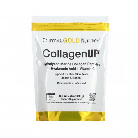 ببتيدات الكولاجين البحري المتحللة مع حمض الهيالورونيك وفيتامين جـ ، خالٍ من النكهات 206جم ببتيدات الكولاجين البحري المتحللة مع حمض الهيالورونيك وفيتامين جـ ، خالٍ من النكهات 206جم