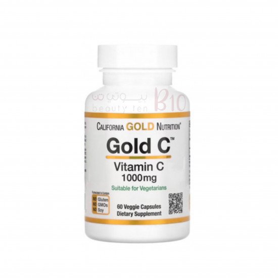 كبسولة نباتية فيتامين سي 60كبسولة 1000ملغ من جولد كبسولة نباتية فيتامين سي 60كبسولة 1000ملغ من جولد