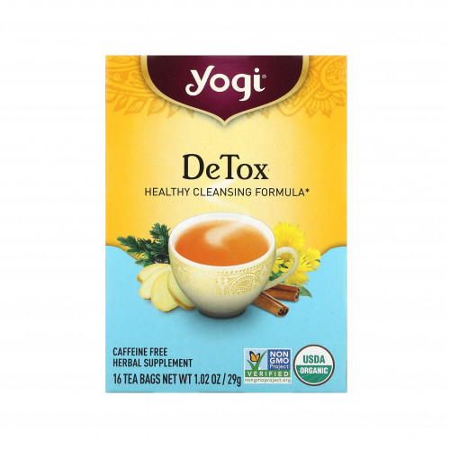 شاي للتخلص من السموم، خالٍ من الكافيين، 16 كيس شاي(29 جم) شاي للتخلص من السموم، خالٍ من الكافيين، 16 كيس شاي(29 جم)