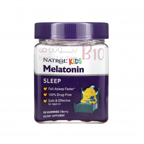 ميلاتونين للأطفال لعمر 4 سنوات وما فوق بنكهةالتوت 90 علكة من ناترول