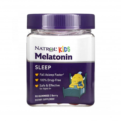 ميلاتونين للأطفال لعمر 4 سنوات وما فوق بنكهةالتوت 90 علكة من ناترول