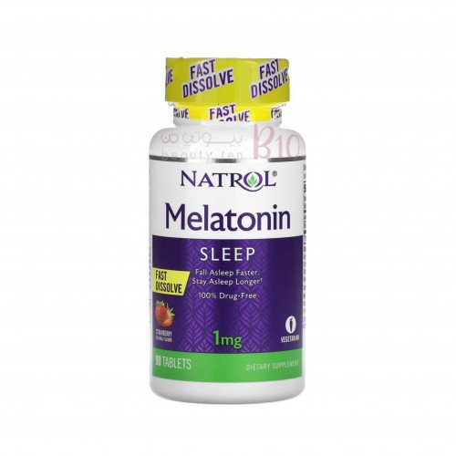 ميلاتونين 1ملغ،90 قرص بطعم الفراولة من ناترول
