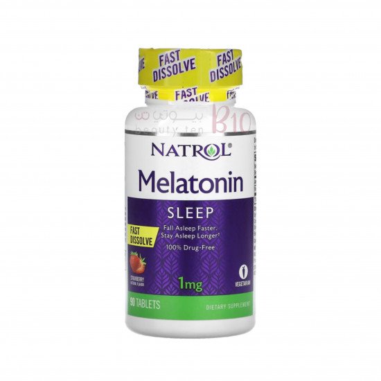ميلاتونين 1ملغ،90 قرص بطعم الفراولة من ناترول