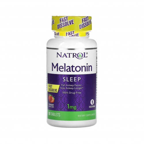 ميلاتونين 1ملغ،90 قرص بطعم الفراولة من ناترول