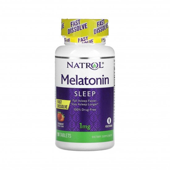 ميلاتونين 1ملغ،90 قرص بطعم الفراولة من ناترول