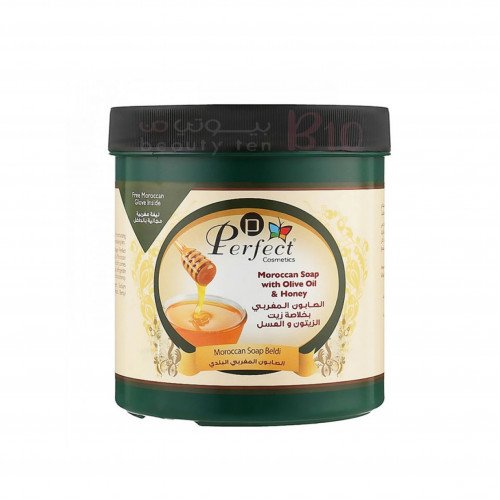 الصابون المغربي الطبيعي بخلاصة زيت الزيتون والعسل من بيرفيكت كوسميتيكس 1000مل