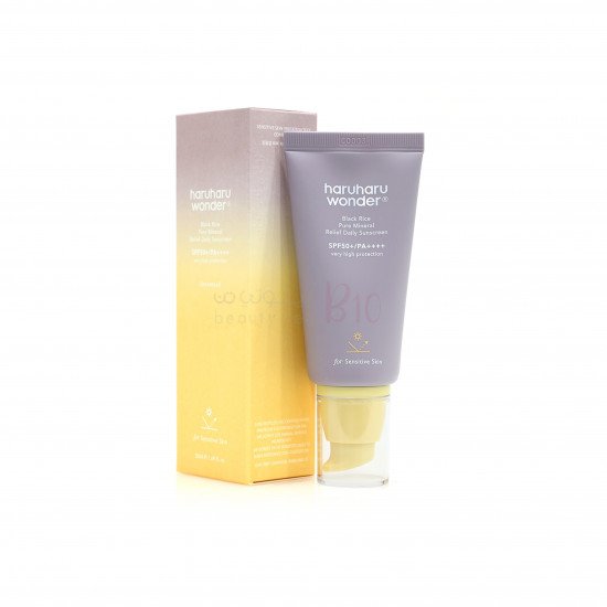 واقي شمس يومي معدني مرطب بالارز الاسود بعامل حماية 50 للبشرة الحساسة من هاروهارو واقي شمس يومي معدني مرطب بالارز الاسود بعامل حماية 50 للبشرة الحساسة من هاروهارو