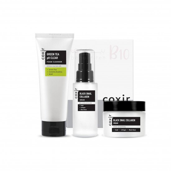 مجموعة البشرة الحلزون الاسود منظف 150مل+سيروم الكولاجين 50مل+كريم الكولاجين 50مل مجموعة البشرة الحلزون الاسود منظف 150مل+سيروم الكولاجين 50مل+كريم الكولاجين 50مل