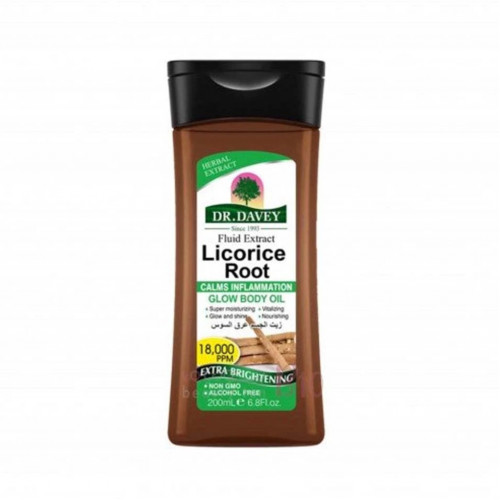 زيت الجسم المتوهج لجذور عرق السوس من دكتور ديفي 200مل زيت الجسم المتوهج لجذور عرق السوس من دكتور ديفي 200مل
