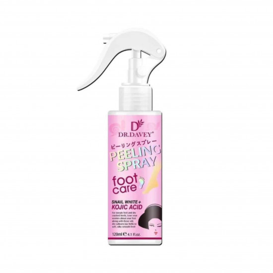 بخاخ مقشر بالحلزون الأبيض وحمض الكوجيك للعناية بالقدم من دكتور ديفي 120مل بخاخ مقشر بالحلزون الأبيض وحمض الكوجيك للعناية بالقدم من دكتور ديفي 120مل