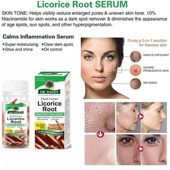 كبسولات عرق سوس للبقع والتصبغات من دكتور ديفي كبسولات عرق سوس للبقع والتصبغات من دكتور ديفي