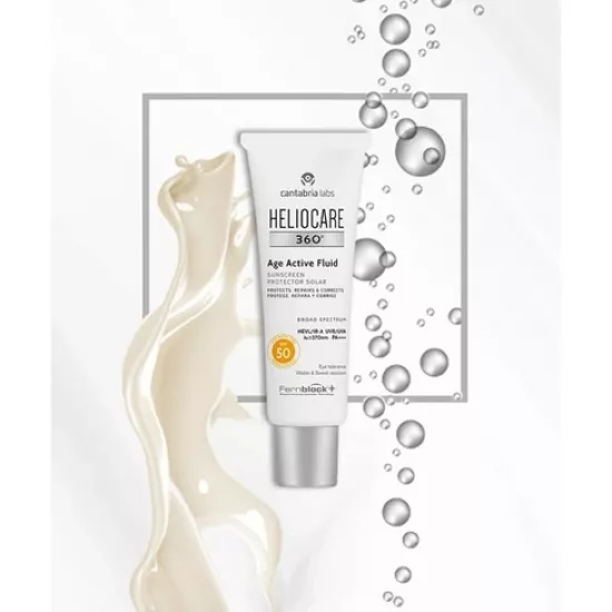هيليوكير 360 درجة - سائل نشط لعلامات التقدم في السن، كريم واقي من الشمس SPF50، مضاد 50 مل