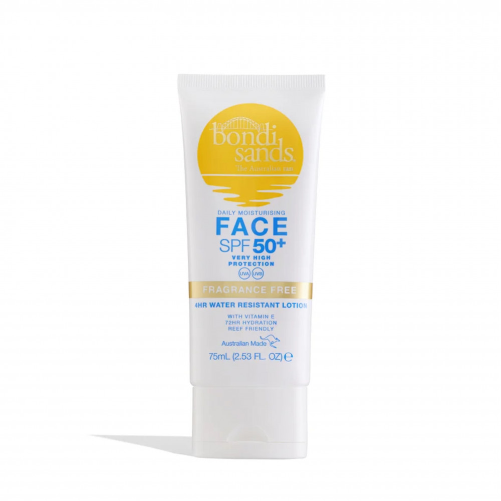 لوشن واقي الشمس من بوندي ساندز بدون رائحة عطرية SPF50+ - للوجه 75 مل
