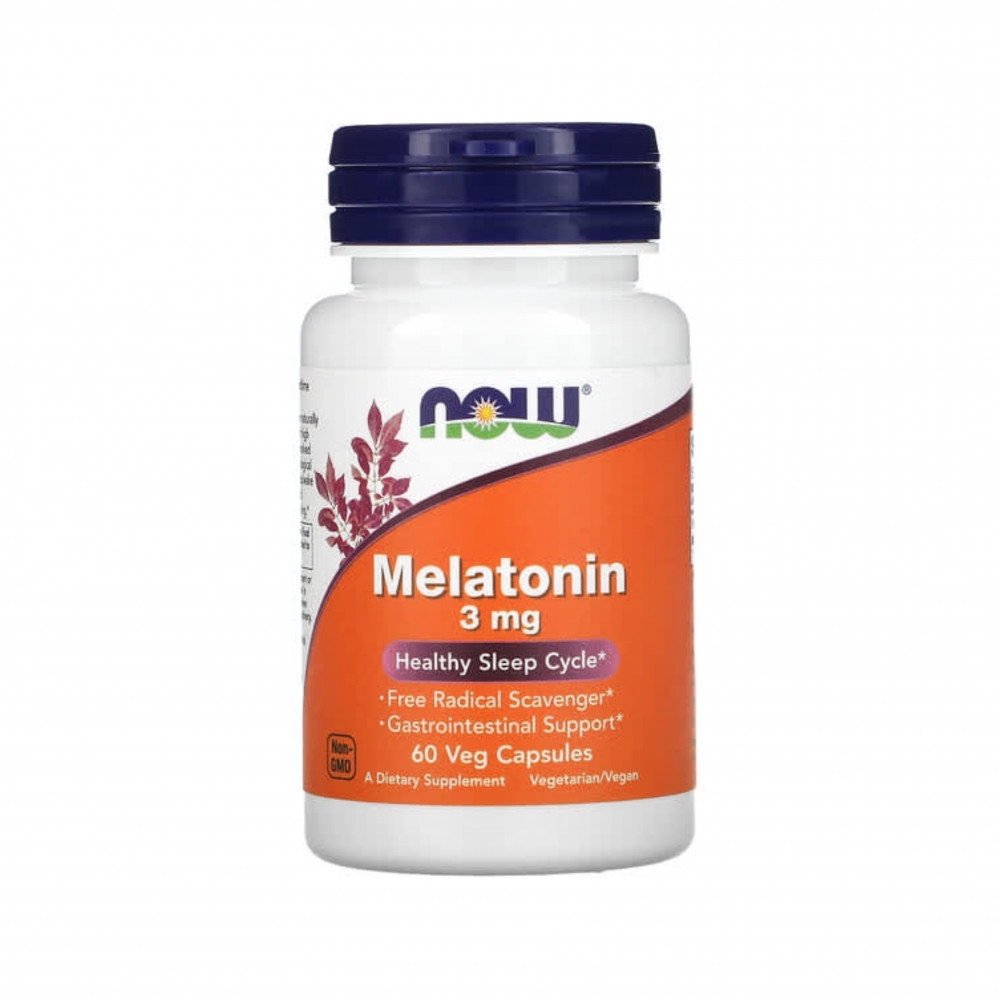 ميلاتونين، 3 ملجم، 60 كبسولة نباتية