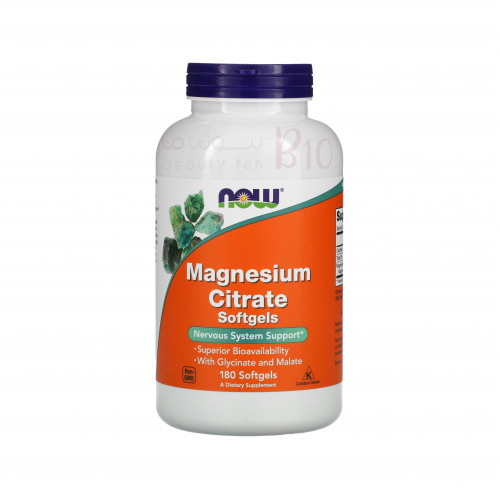 سترات المغنيسيوم، 180 كبسولة هلامية