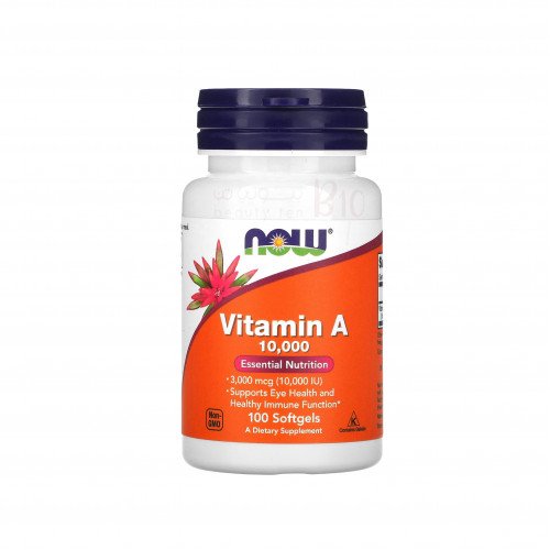 فيتامين أ 10,000 وحدة نشاط انعكاسي، 100 كبسولة هلامية من ناوفود