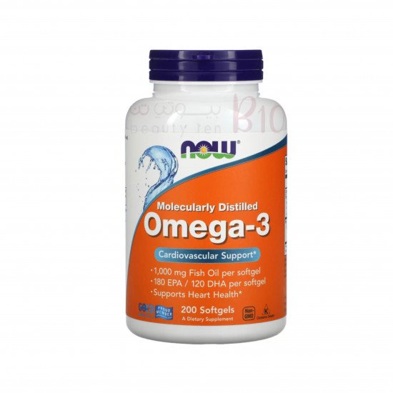 زيت سمك معزز بأوميجا 3-200 كبسولة هلامية من ناو زيت سمك معزز بأوميجا 3-200 كبسولة هلامية من ناو