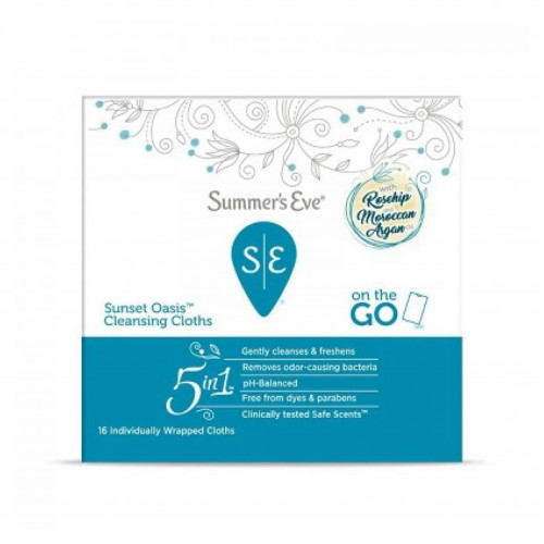 مناديل قماشية مبللة للمنطقة الحساسة صنست أويسيس للبشرة الحساسة سمرز إيف - 16 منديل