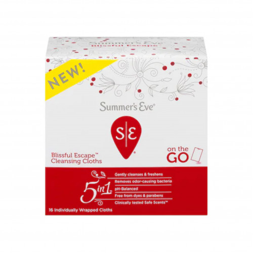 مناديل قماشية مبللة للمنطقة الحساسة بليسفل اسكيب سمرز إيف - 16 منديل