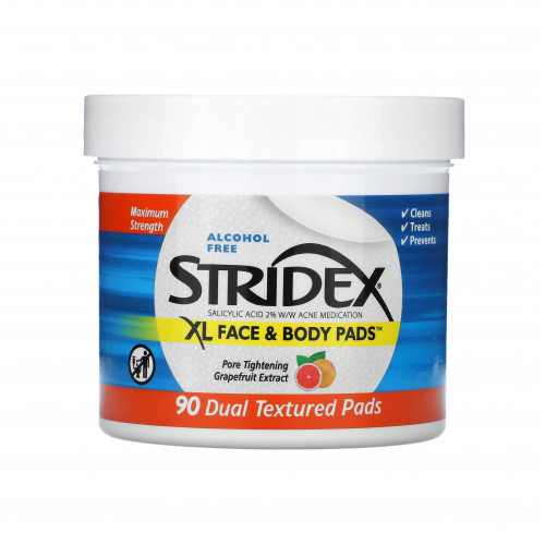 مسحات طبية للوجه والجسم بحجم كبير جدًا خالية من الكحول 90 فوطة قطنية مزدوجة من ستريديكس مسحات طبية للوجه والجسم بحجم كبير جدًا خالية من الكحول 90 فوطة قطنية مزدوجة من ستريديكس