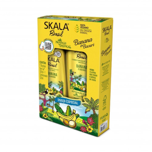 مجموعة شامبو وبلسم بالموز للشعر المجعد من سكالا - 325 مل