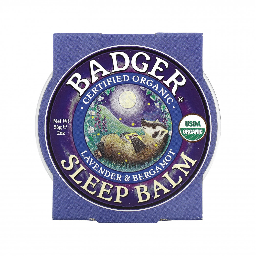 بلسم عضوي معزز للنوم، الخزامي والبرغموت من بادجر كومباني 56جم