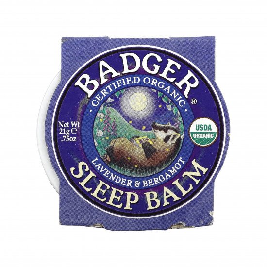بلسم عضوي معزز للنوم، الخزامي والبرغموت من بادجر كومباني21 جم