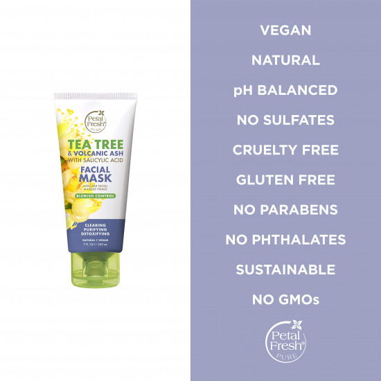 ماسك تنظيف البشرة بزيت شجرة الشاي والرماد البركاني من بيتال فريش 200مل