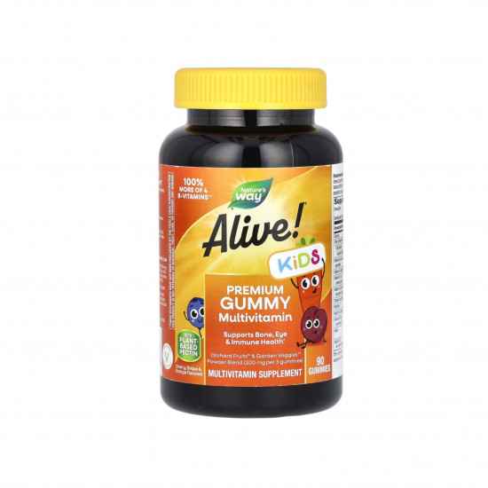 علكة فيتامينات متعددة ممتازة كرز ، عنب وبرتقال  من ناتشرز واي 90 علكة