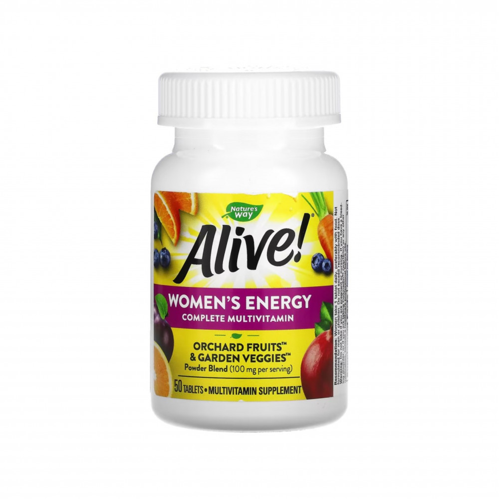 فيتامينات متعددة كاملة معززة للطاقة للنساء من ناتشرز واي 50 قرصًا