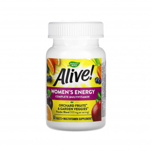 فيتامينات متعددة كاملة معززة للطاقة للنساء من ناتشرز واي 50 قرصًا