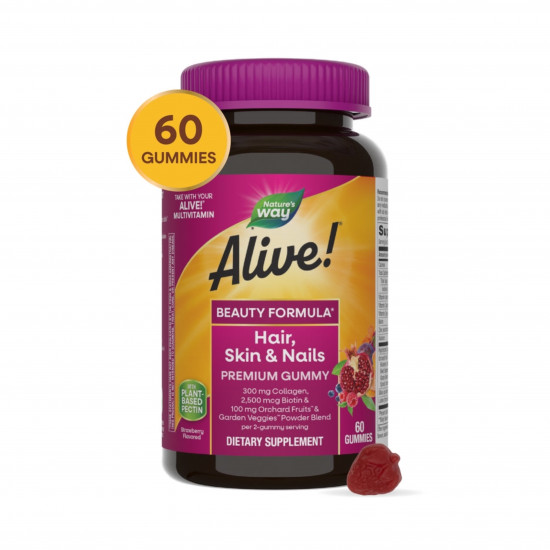 فيتامينات متعددة للشعر والبشرة والاظافر مع البيوتين والكولاجين 300 ملغ، 60 قرص مضغ بطعم الفراولة من ناتشرز واي فيتامينات متعددة للشعر والبشرة والاظافر مع البيوتين والكولاجين 300 ملغ، 60 قرص مضغ بطعم الفراولة من ناتشرز واي