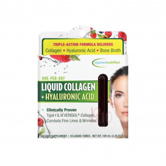 انبولات كولاجين سائل + حمض الهيالورونيك ، 10 أنابيب سائلة 100 مل