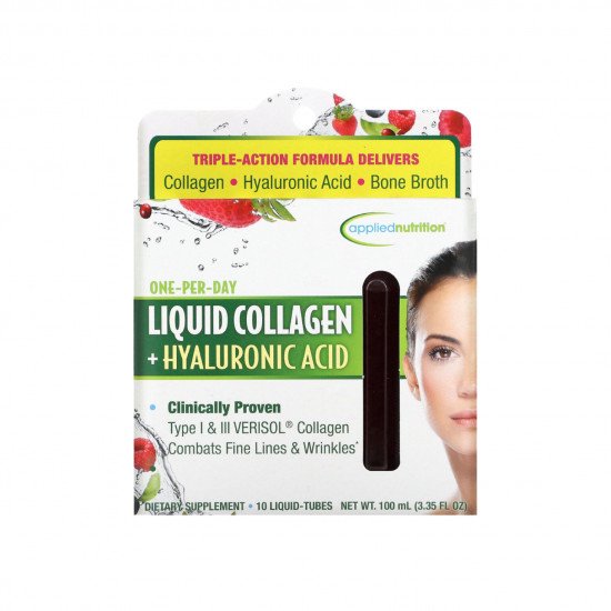 انبولات كولاجين سائل + حمض الهيالورونيك ، 10 أنابيب سائلة 100 مل