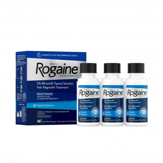 محلول مينوكسيديل القوة الإضافية للرجال بنسبة 5٪لمدة 3 أشهر
