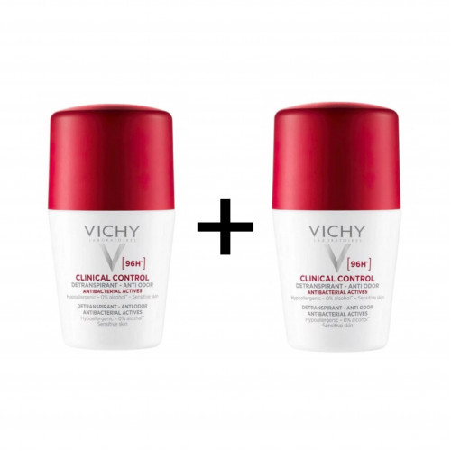 عرض رول اون مزيل لرائحة العرق 96 ساعة كلينيكال كنترول للنساء 1+1 مجاناً 50مل