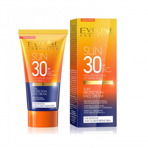 كريم الترطيب والوقاية من الشمس +30مع هايدروليك اسيد وفيتامين A,E,F من ايفلين كريم الترطيب والوقاية من الشمس +30مع هايدروليك اسيد وفيتامين A,E,F من ايفلين