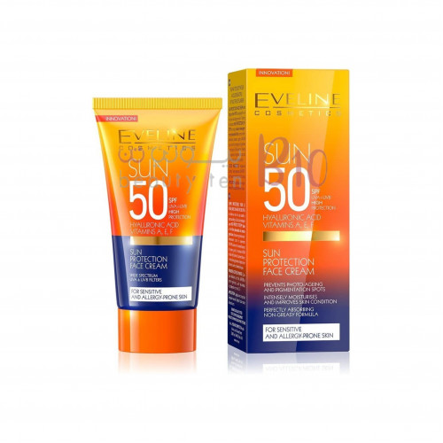 كريم بشرة وعامل حماية من الشمس SPF50من ايفيلين -50مل