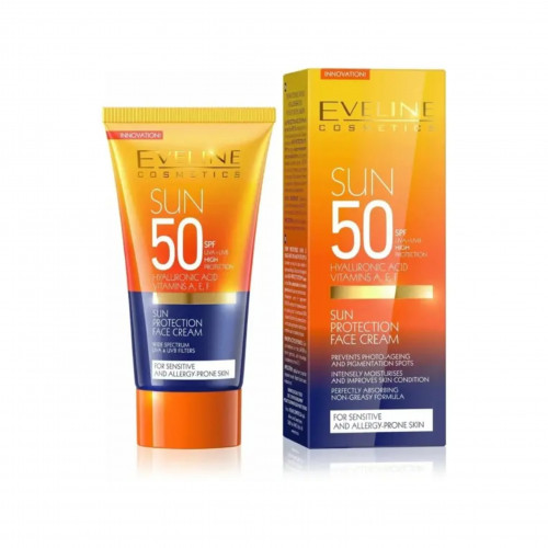 كريم بشرة وعامل حماية من الشمس SPF50من ايفيلين -50مل