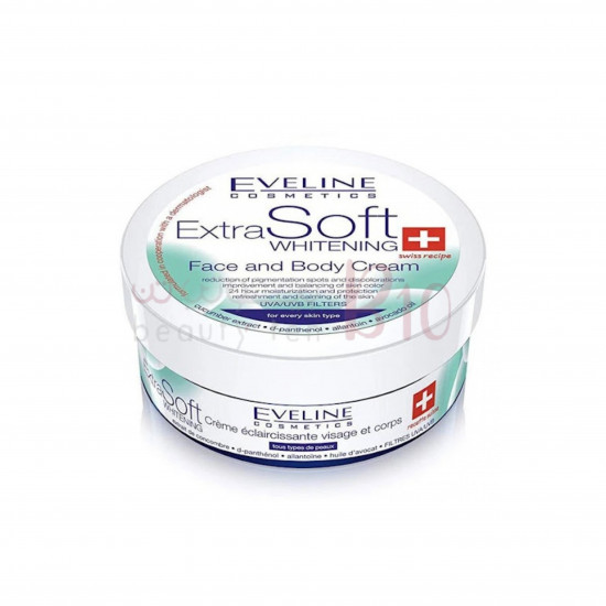 اكسترا سوفت كريم التفتيح للوجه والجسم فائق النعومة من ايفيلين -200مل اكسترا سوفت كريم التفتيح للوجه والجسم فائق النعومة من ايفيلين -200مل