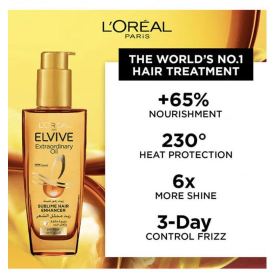 زيت مغذي للشعر من لوريال باريس الفيف شفاف 100 مل