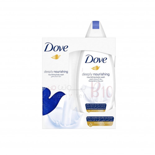 دوف غسول للجسم لتغذية البشرة وترطيبها بعمق أبيض 250مل