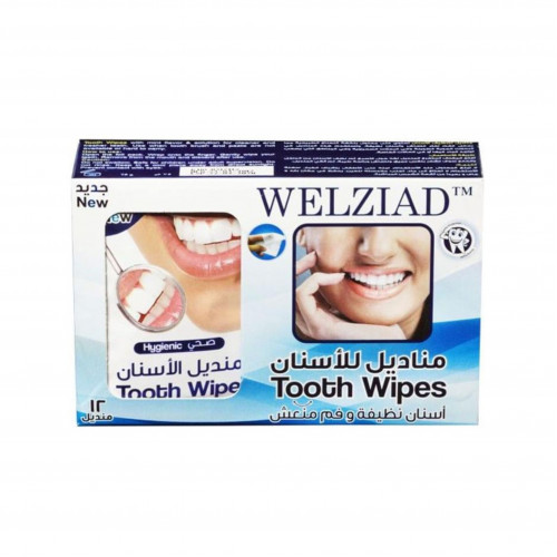 ويلزياد مناديل تنظيف الاسنان - 12 منديل