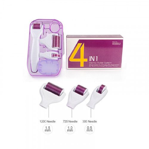 مجموعة ديرما رولر 4 في 1 للعناية بالبشرة