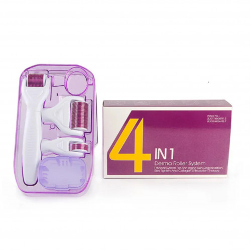 مجموعة ديرما رولر 4 في 1 للعناية بالبشرة