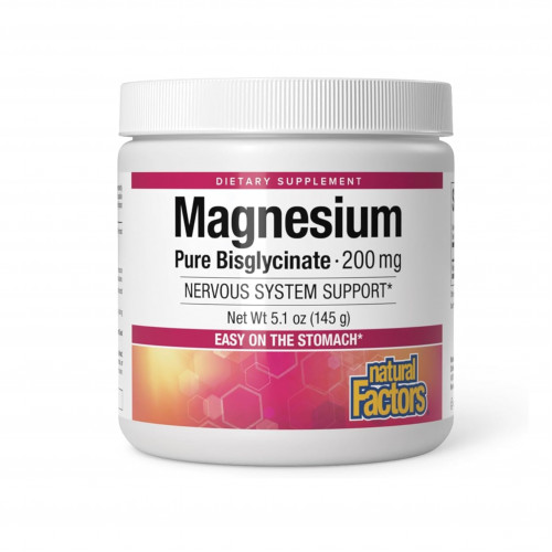 مكرر الجليسينات المغنيسيوم ، نقي من ناتورال فاكتور ، 200 ملجم 145جم مكرر الجليسينات المغنيسيوم ، نقي من ناتورال فاكتور ، 200 ملجم 145جم